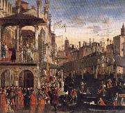 Vittore Carpaccio, Cureof a Lunatic by the Patriarch of Grado